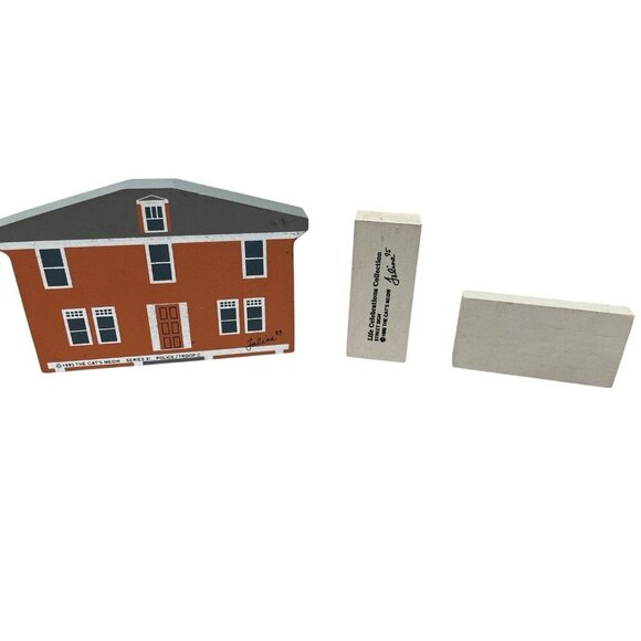 Vintage The Cat's Meow Wooden Town Set 1988-1995 Collectibles Set of 12 - Picture 11 of 15